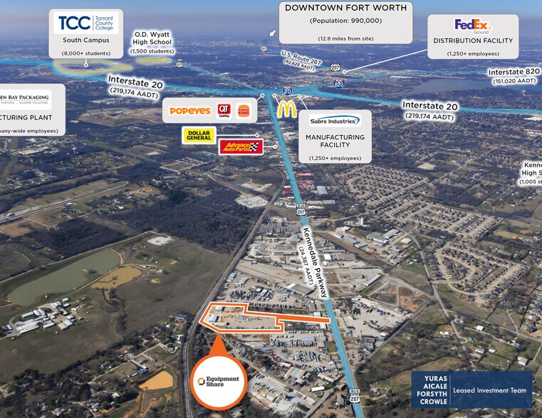 6990 E Kennedale Pky, Kennedale, TX à vendre - Aérien - Image 2 de 6