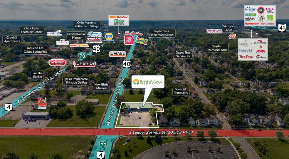 201 N Yellow Springs St, Springfield, OH à vendre - Photo du bâtiment - Image 3 de 5