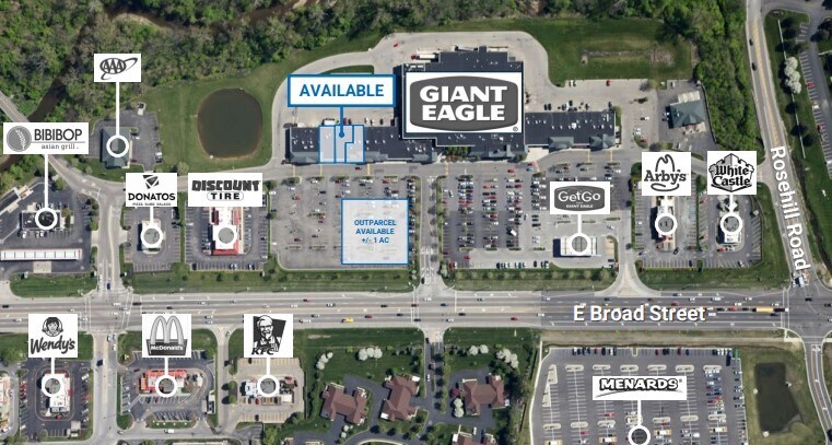 East Broad Street & Reynoldsburg New Albany Road, Columbus, OH for lease Aerial- Image 1 of 2
