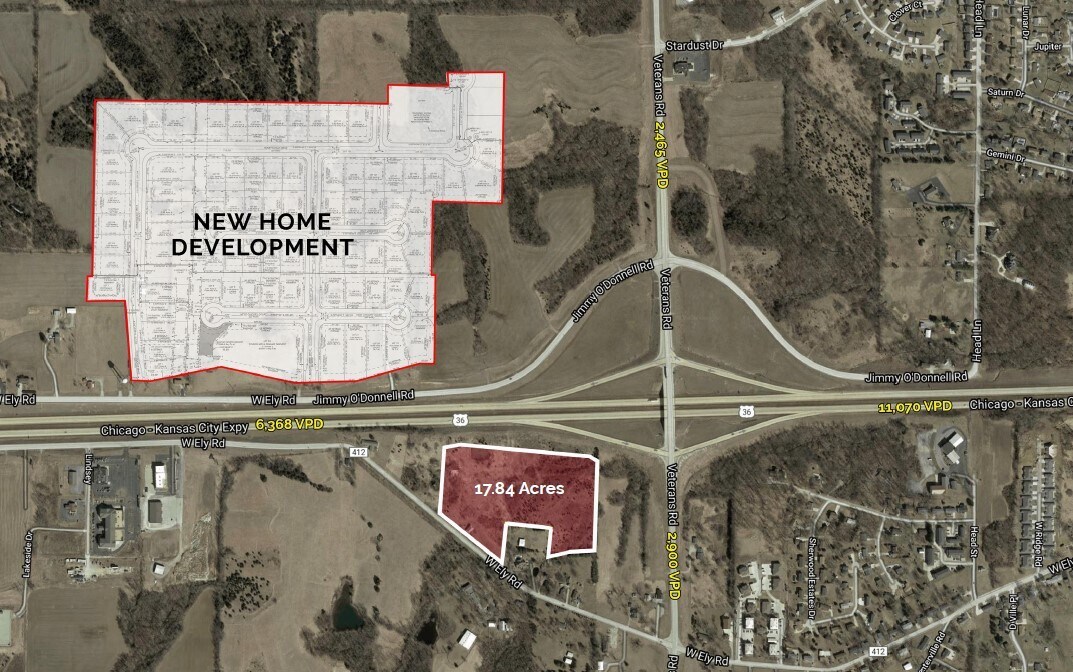 9028 W Ely Rd, Hannibal, MO à vendre Aérien- Image 1 de 3