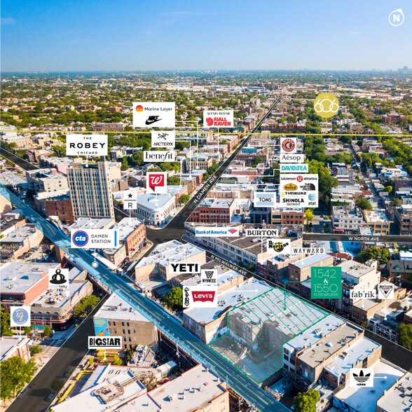 1542-1550 N Milwaukee Ave, Chicago, IL à vendre - Photo du bâtiment - Image 2 de 4