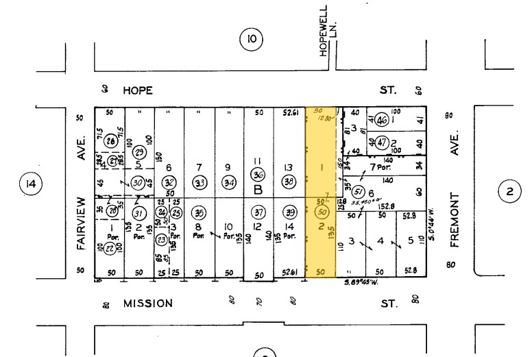 1128-1132 Mission St, South Pasadena, CA à louer - Plan cadastral - Image 2 de 7
