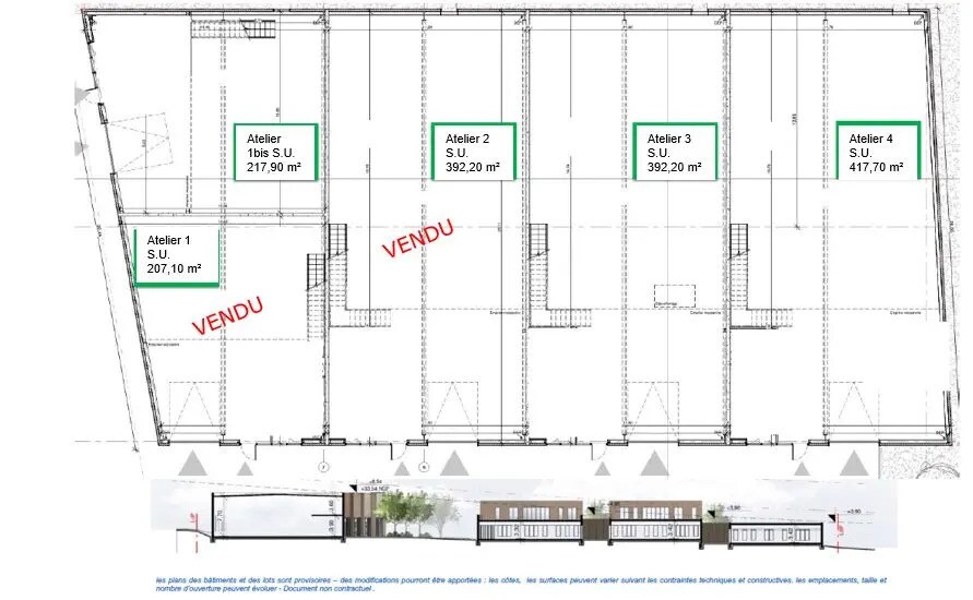 Local d'activités dans Le Bignon à vendre - Plan d’étage - Image 3 de 5