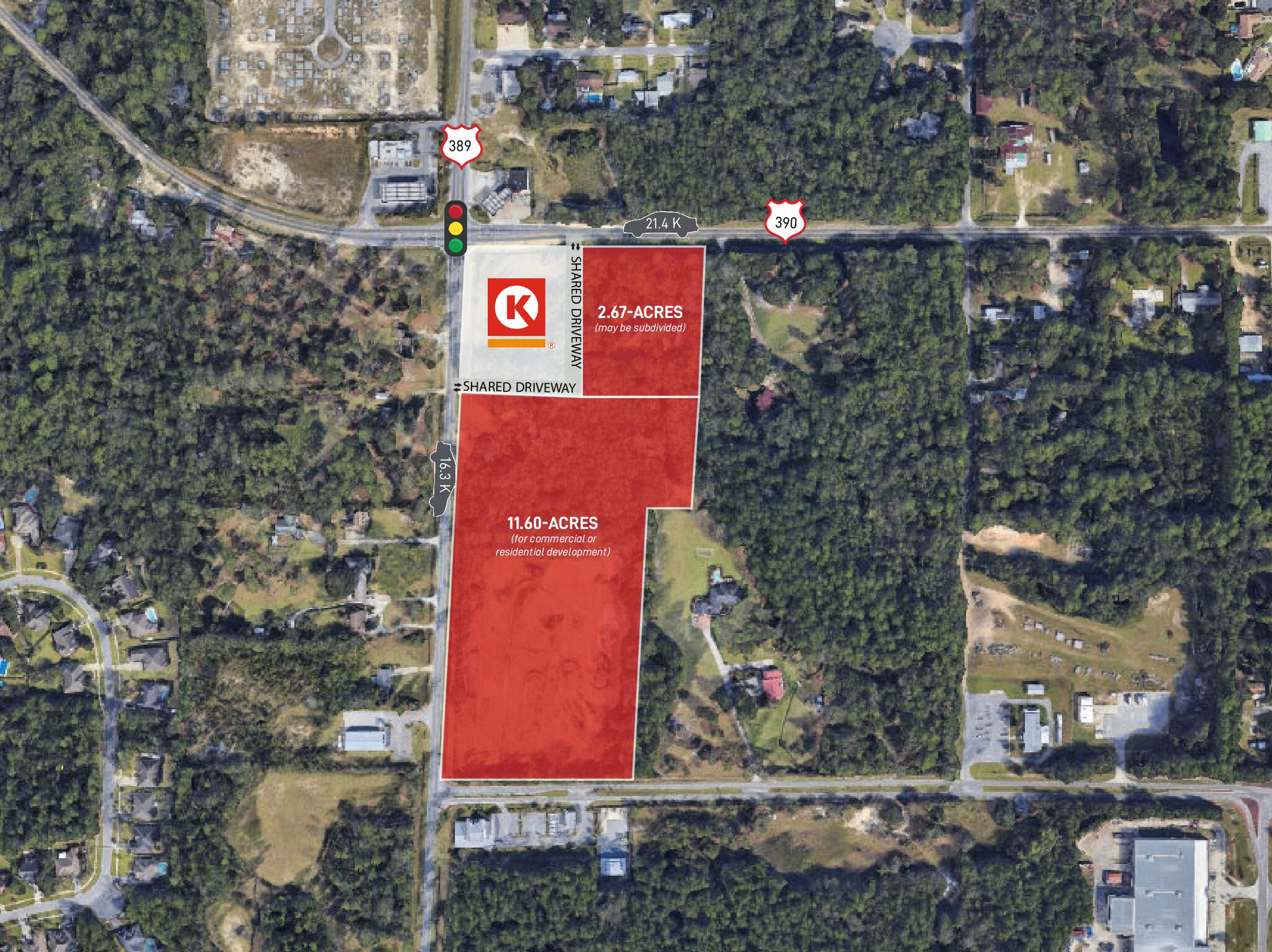 Hwy 389, Lynn Haven, FL for sale Aerial- Image 1 of 2