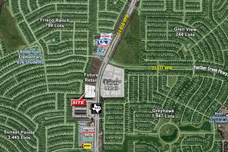 SWC of Panther Creek Pky, Frisco, TX à louer - Photo du bâtiment - Image 2 de 4