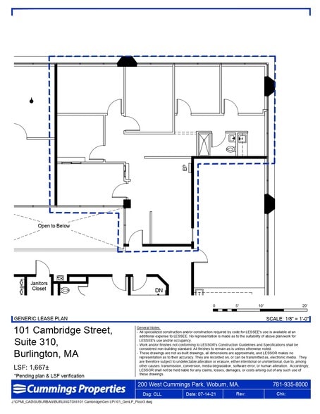 101 Cambridge St, Burlington, MA for lease - Typical Floor Plan - Image 2 of 33