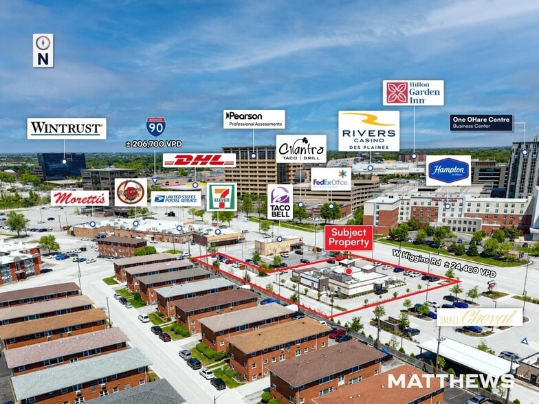 9433-9437 Higgins Road, Rosemont, IL à vendre - Photo du bâtiment - Image 3 de 5
