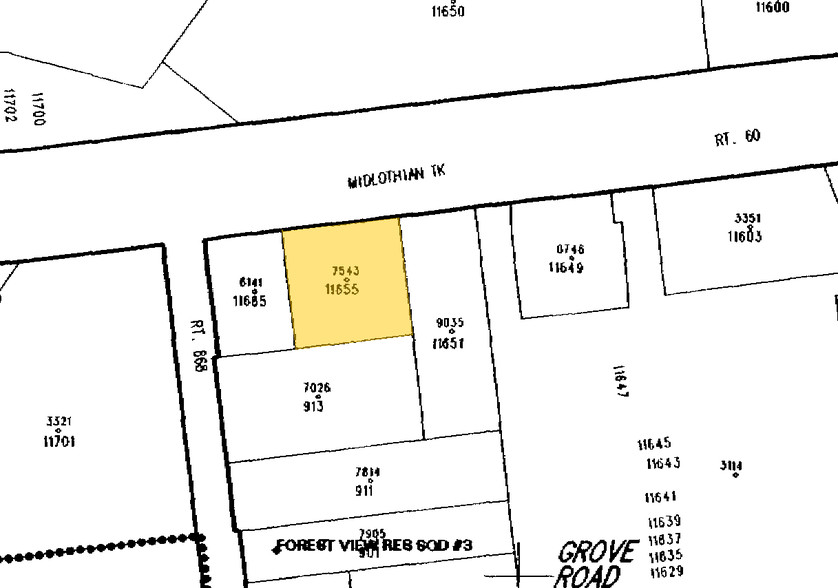 11655 Midlothian Tpke, Midlothian, VA for lease - Plat Map - Image 2 of 9