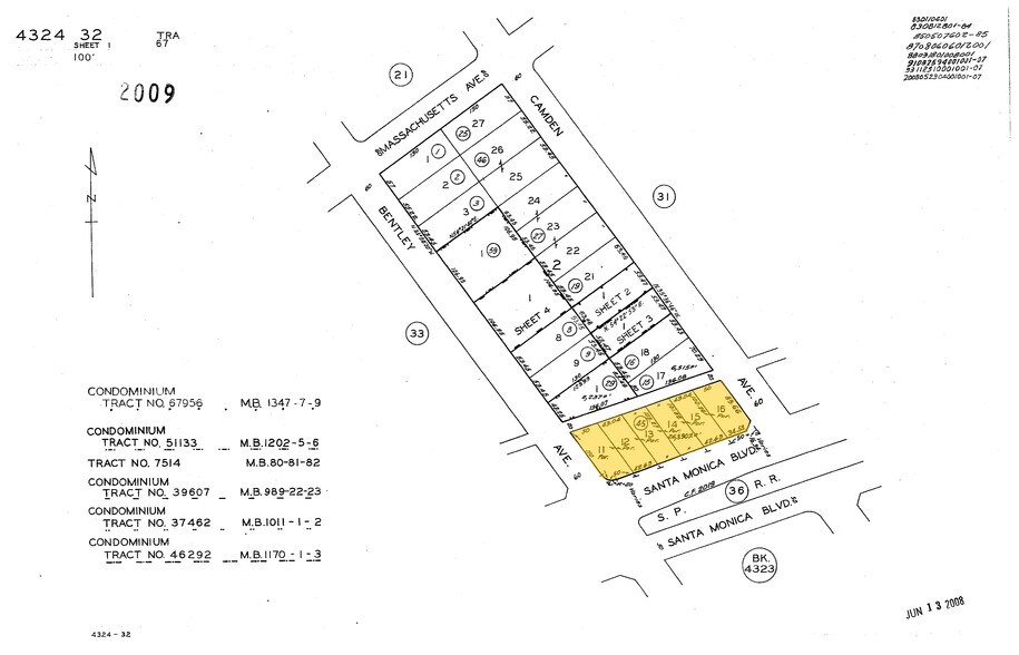 11031-11061 Santa Monica Blvd, Los Angeles, CA à louer - Plan cadastral - Image 2 de 14