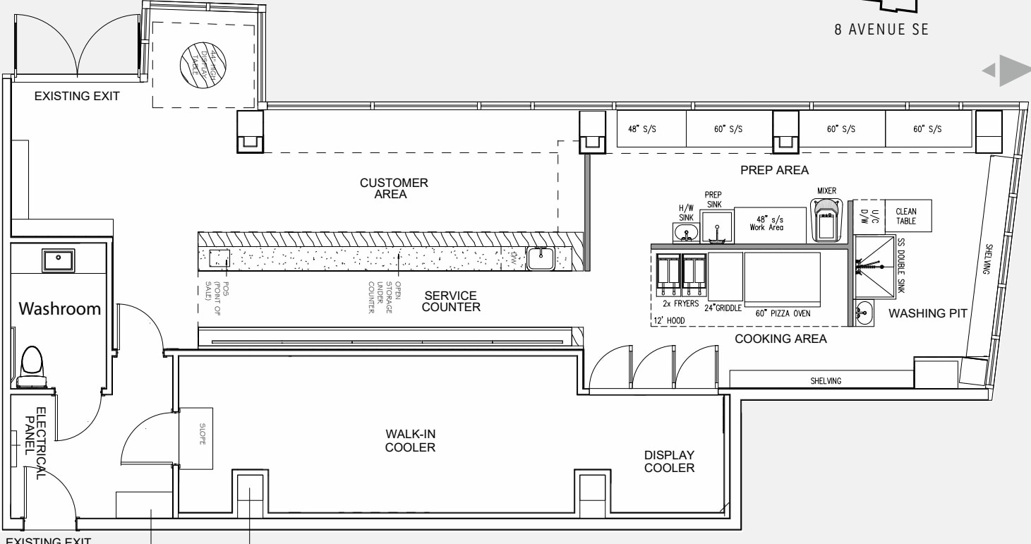 448 8 Av SE, Calgary, AB for lease Floor Plan- Image 1 of 2