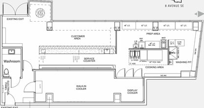448 8 Av SE, Calgary, AB for lease Floor Plan- Image 1 of 2