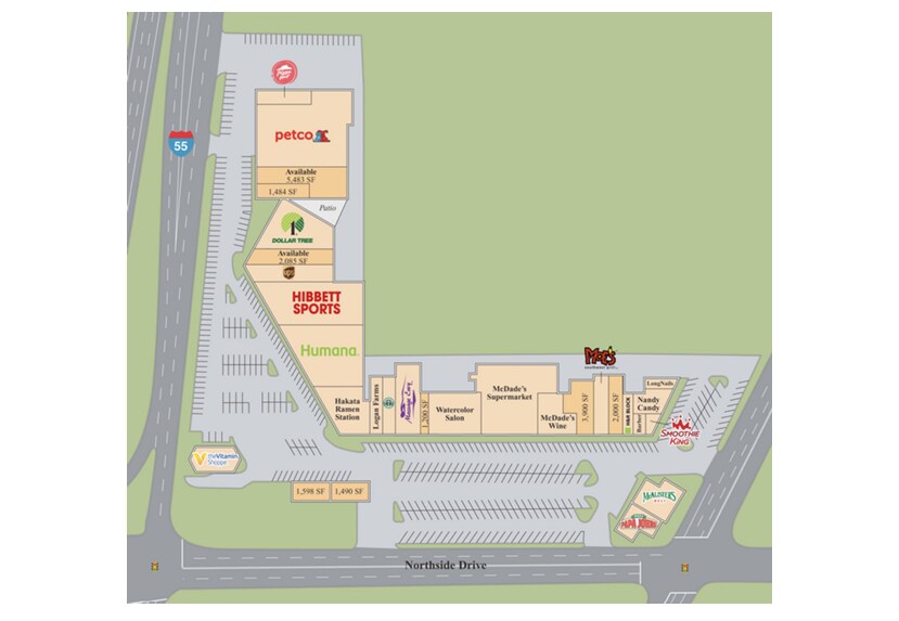 1220 Northside Dr, Jackson, MS for lease Site Plan- Image 1 of 1