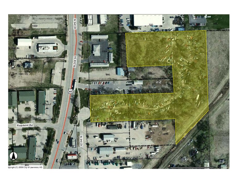 936 N 3rd St, Lawrence, KS à vendre - Aérien - Image 3 de 4