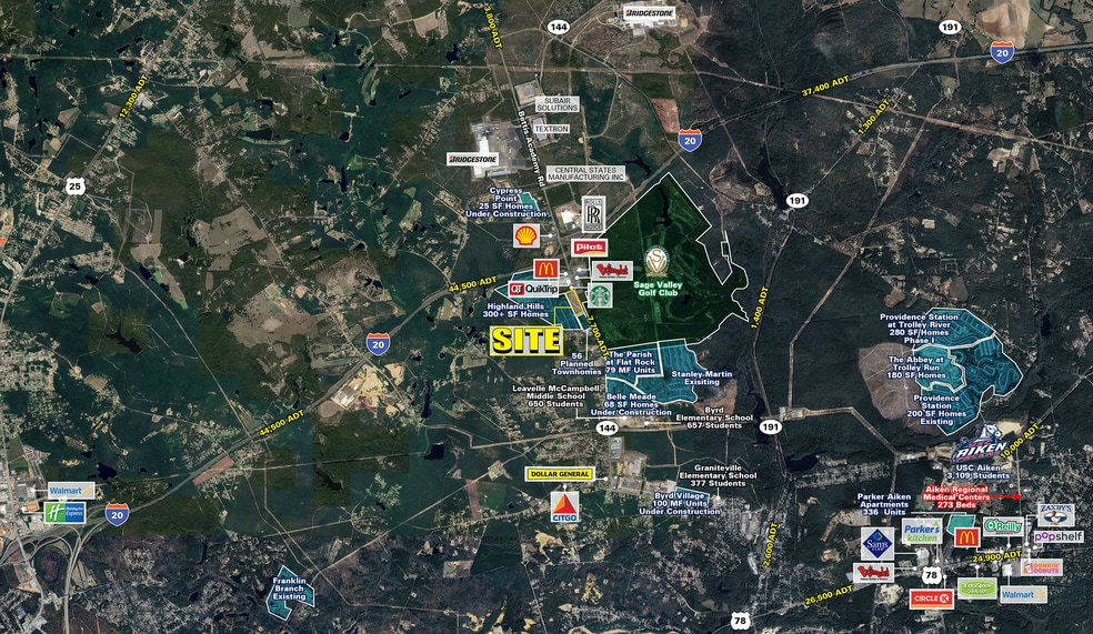 Bettis Academy Rd & Carmine ave, Graniteville, SC for lease - Aerial - Image 2 of 4