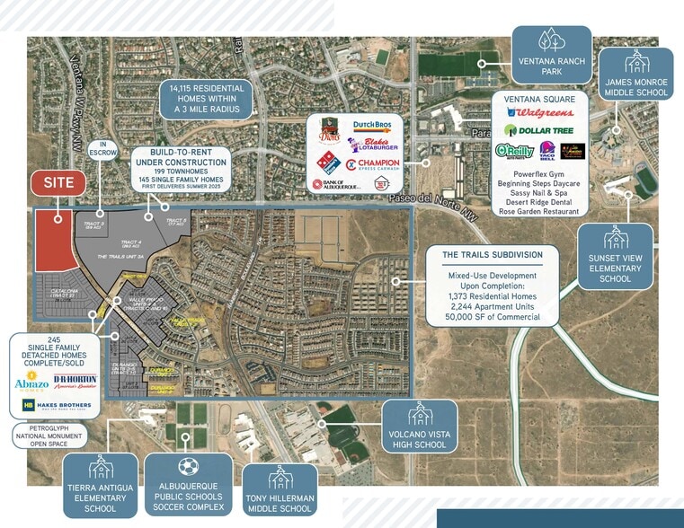 SWC Paseo del Norte & Woodmont 13.7 Ac, Albuquerque, NM à vendre - Photo du bâtiment - Image 2 de 5