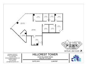 12720 Hillcrest Rd, Dallas, TX à louer Plan d’étage- Image 1 de 1
