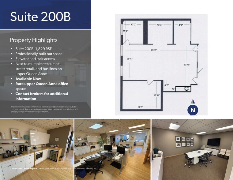 1905 Queen Anne Ave N, Seattle, WA à louer - Plan d’étage - Image 2 de 6