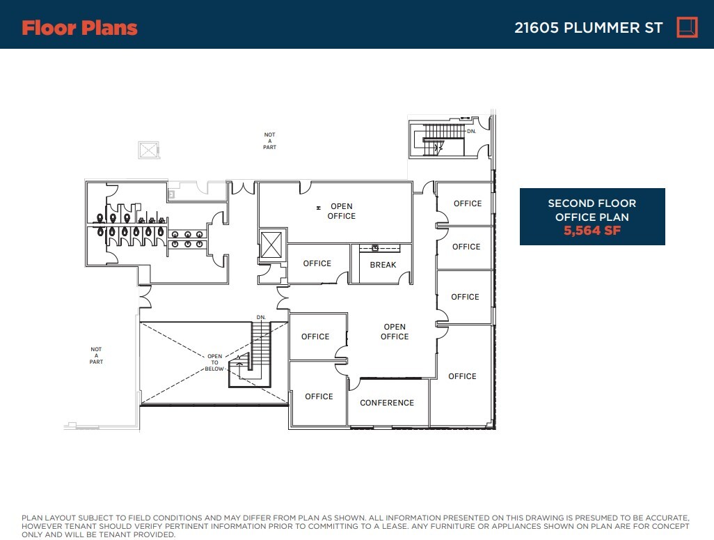 21605-21615 Plummer St, Chatsworth, CA à louer Plan d  tage- Image 1 de 1