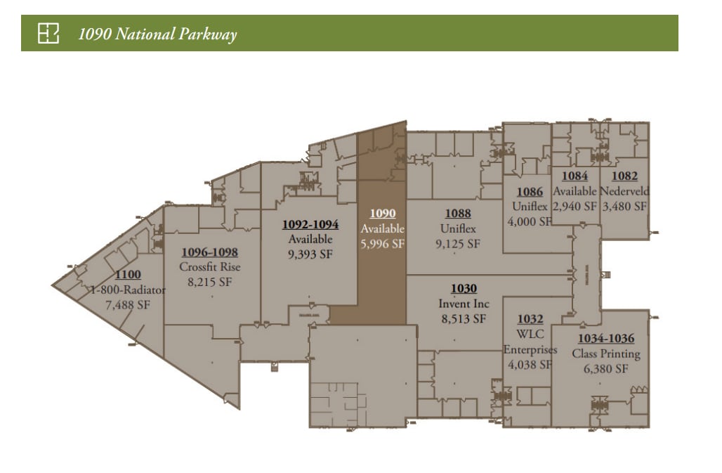1026-1100 National Pky, Schaumburg, IL for lease Floor Plan- Image 1 of 1