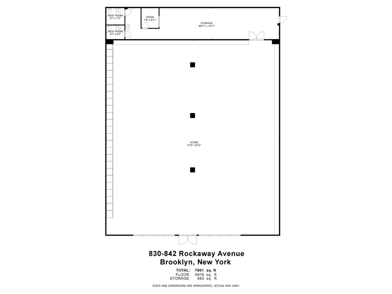 830-842 Rockaway Ave, Brooklyn, NY à louer - Plan d’étage - Image 2 de 2