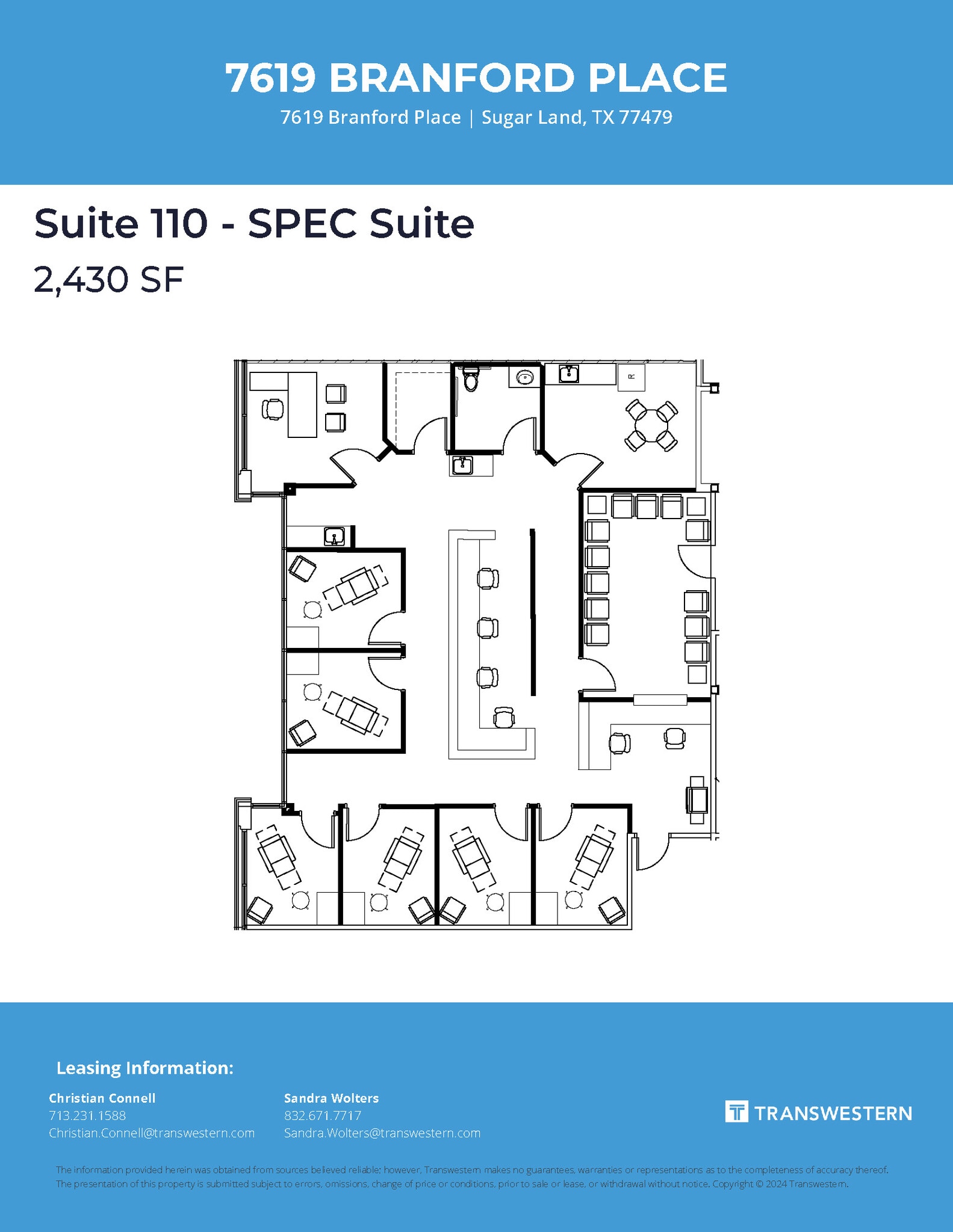 7619 Branford Pl, Sugar Land, TX à louer Plan d’étage- Image 1 de 1