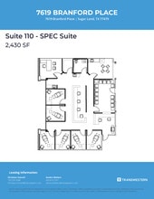 7619 Branford Pl, Sugar Land, TX à louer Plan d’étage- Image 1 de 1