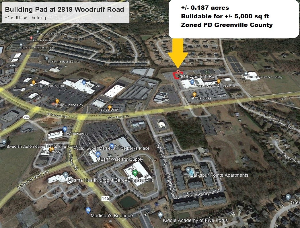 2819 Woodruff Rd, Simpsonville, SC à vendre Aérien- Image 1 de 4