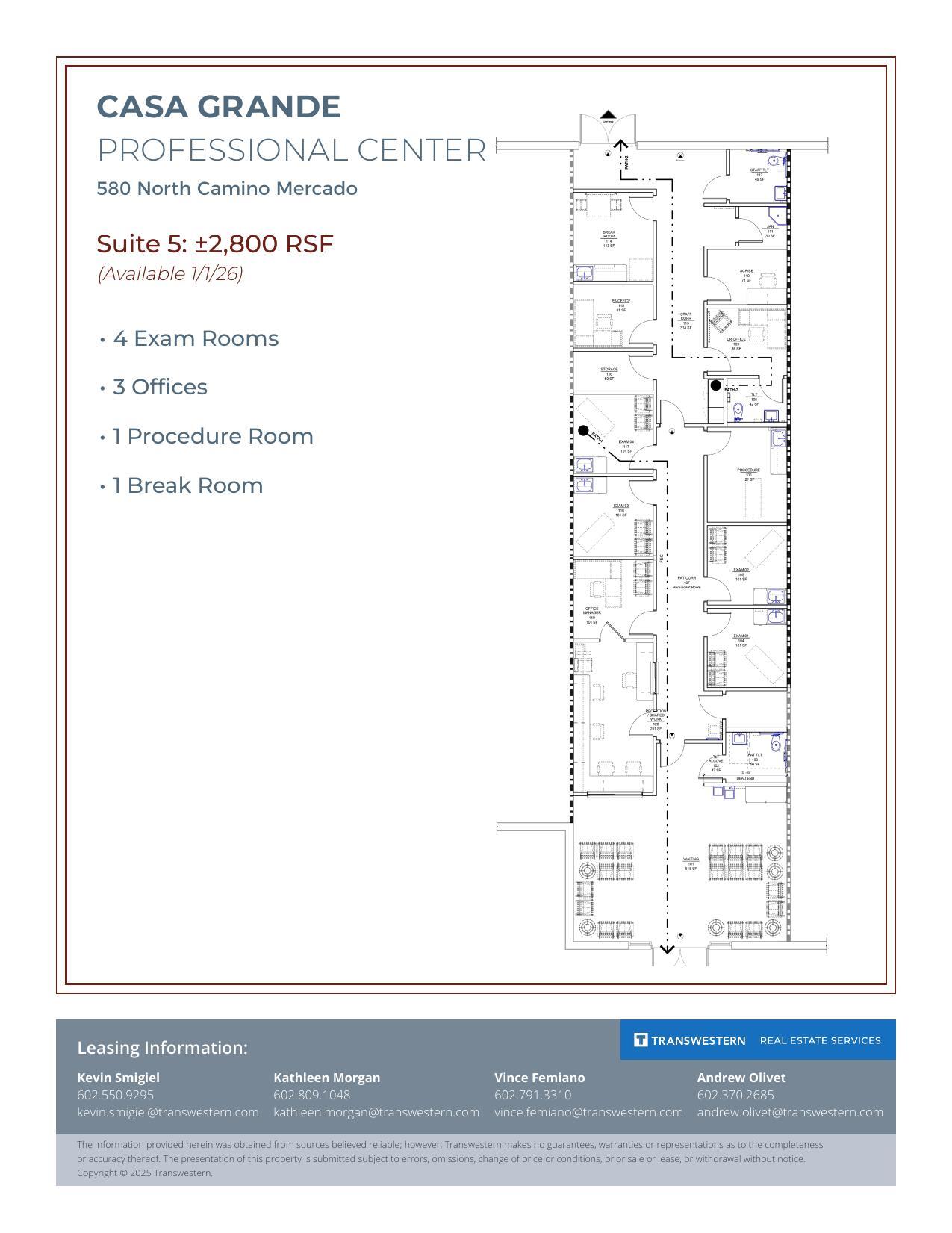 560-580 N Camino Mercado, Casa Grande, AZ for lease Floor Plan- Image 1 of 2