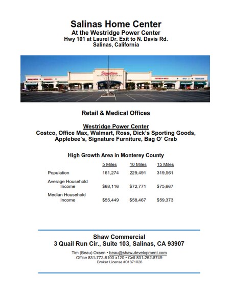 1463-1473 N Davis Rd, Salinas, CA à louer - Photo du bâtiment - Image 1 de 10