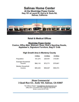 Plus de détails pour 1463-1473 N Davis Rd, Salinas, CA - Bureau/Médical à louer