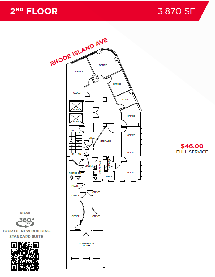 1710 Rhode Island Ave NW, Washington, DC à louer Plan d’étage- Image 1 de 1