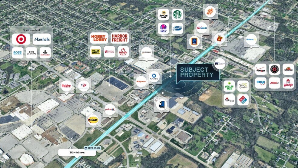 6017 SE 14th St, Des Moines, IA à vendre - Aérien - Image 2 de 2