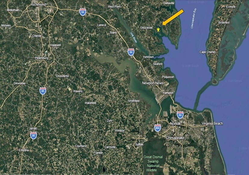 TBD Ware Neck Rd, Gloucester, VA for sale - Aerial - Image 3 of 6
