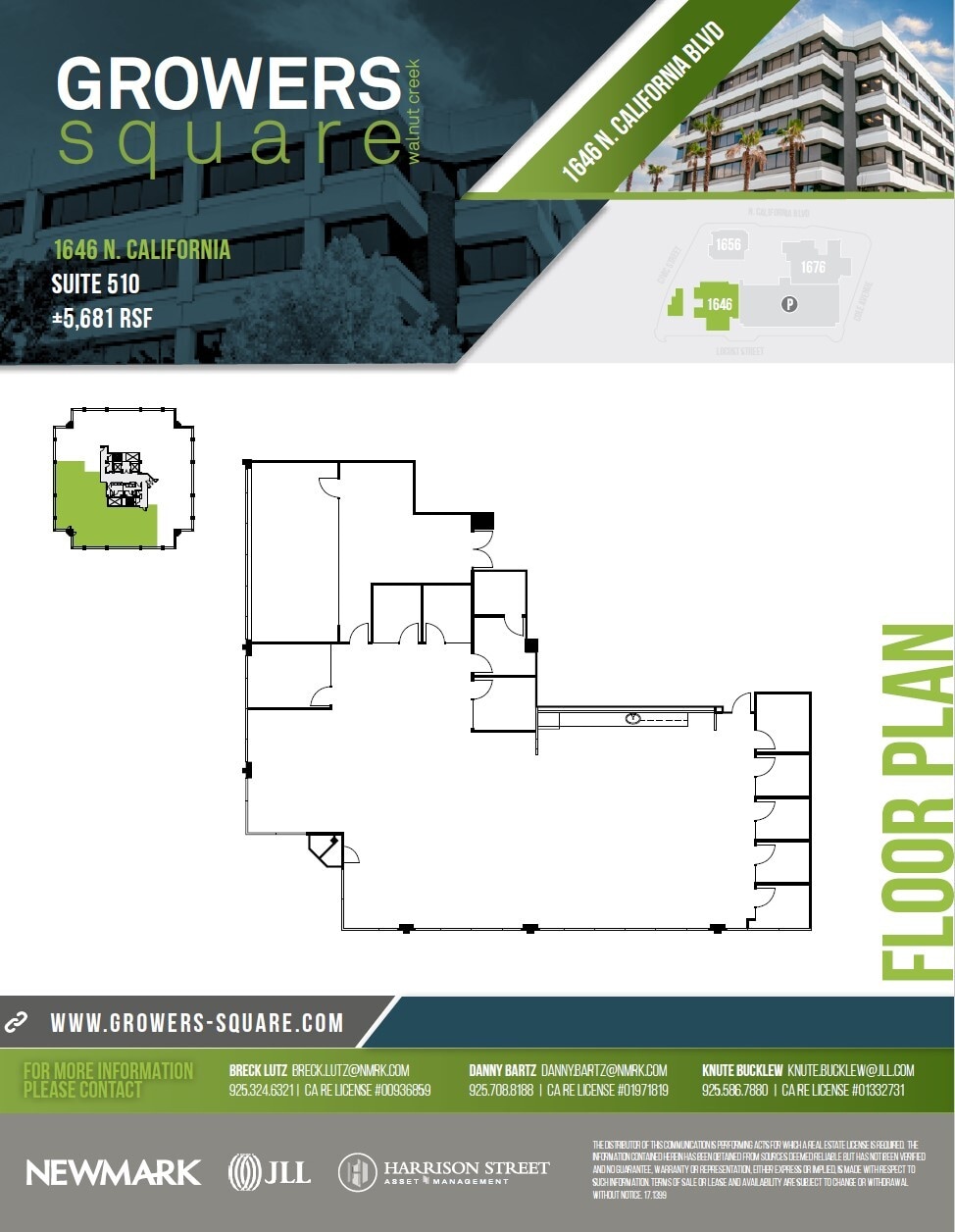 1676 N California Blvd, Walnut Creek, CA à louer Plan d’étage- Image 1 de 1