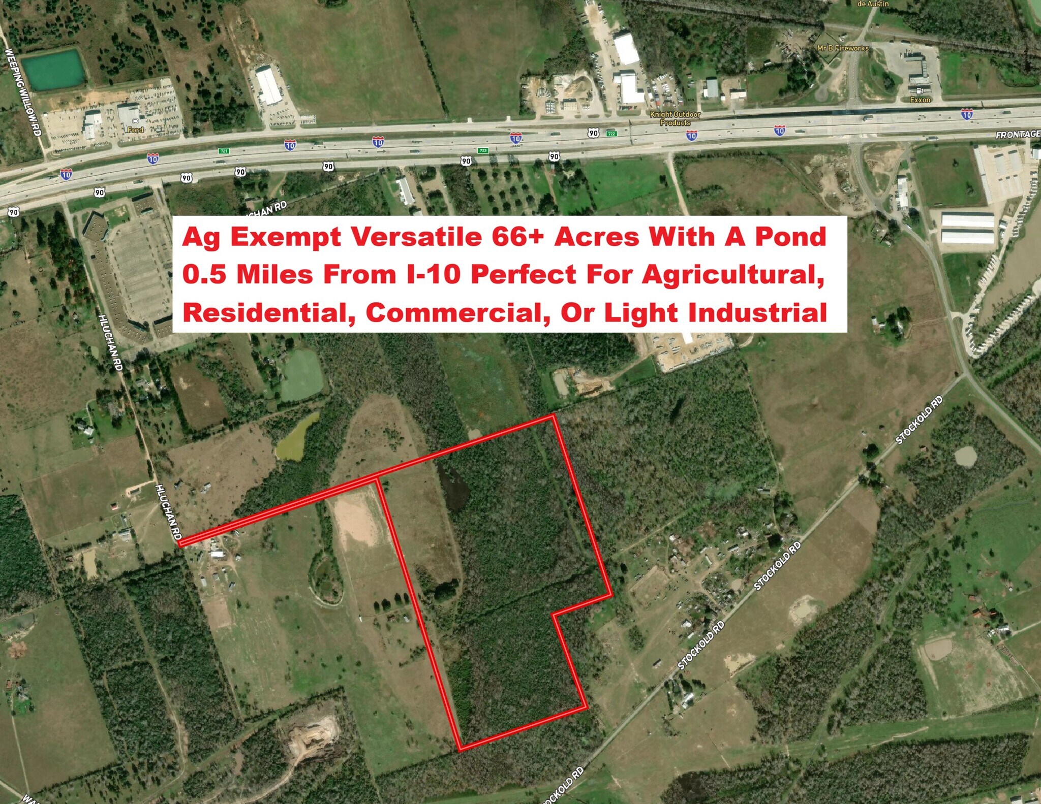 1966 Hluchan Rd, Sealy, TX for sale Aerial- Image 1 of 16