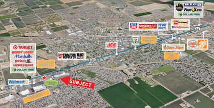 1209 W Pacheco Blvd, Los Banos, CA - Aérien  Vue de la carte - Image1