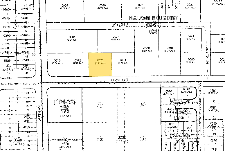 745 W 25th St, Hialeah, FL for lease - Plat Map - Image 2 of 2