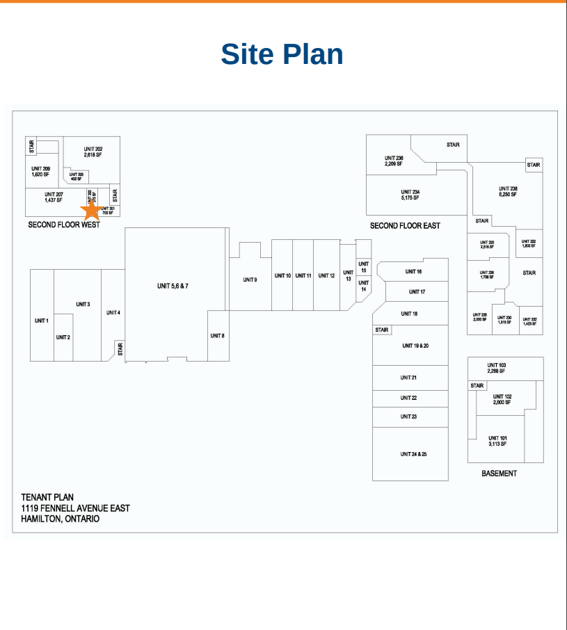 1119 Fennell Ave, Hamilton, ON for lease Floor Plan- Image 1 of 1