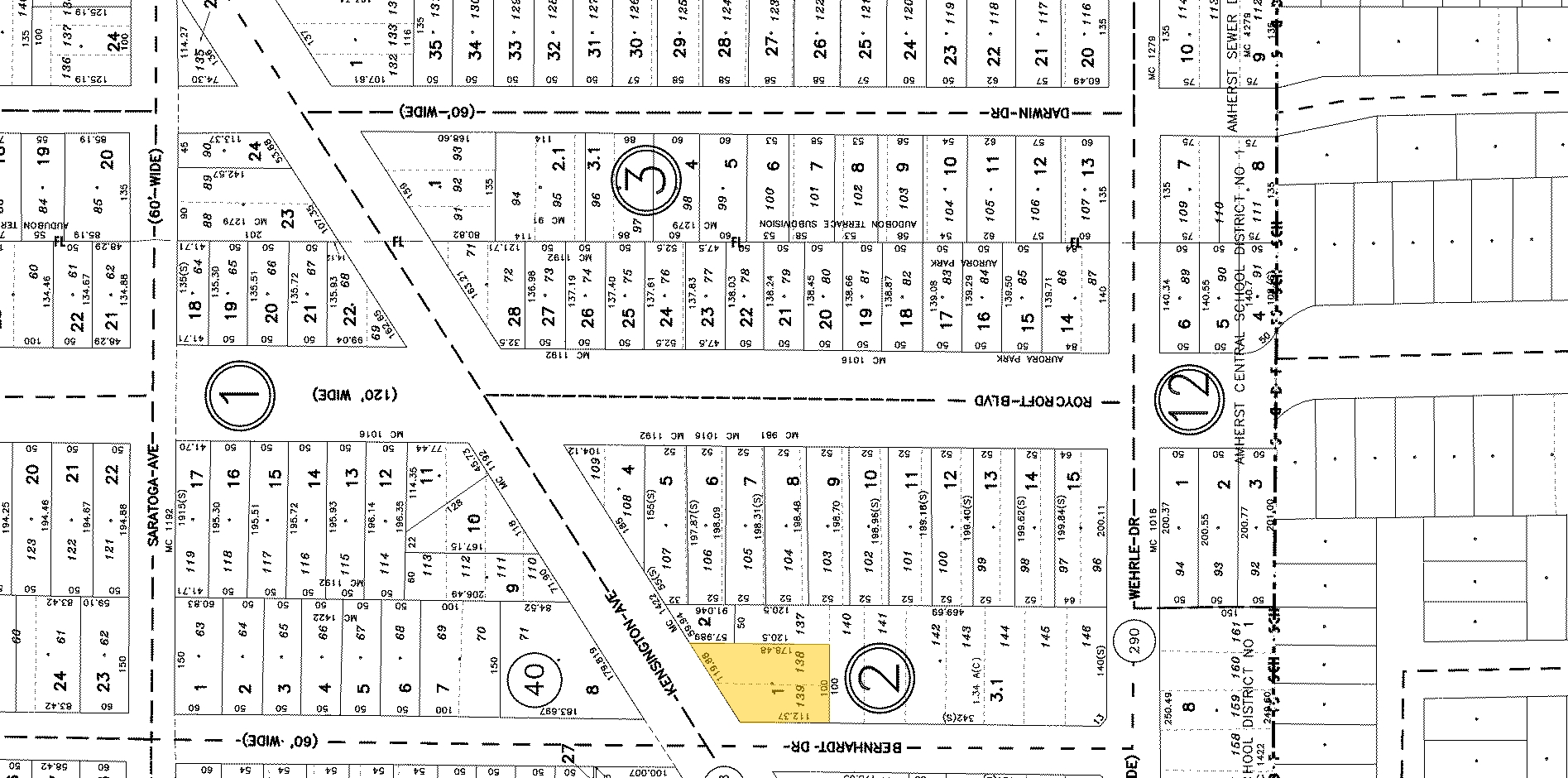 2095 Kensington Ave, Buffalo, NY à vendre Plan cadastral- Image 1 de 1