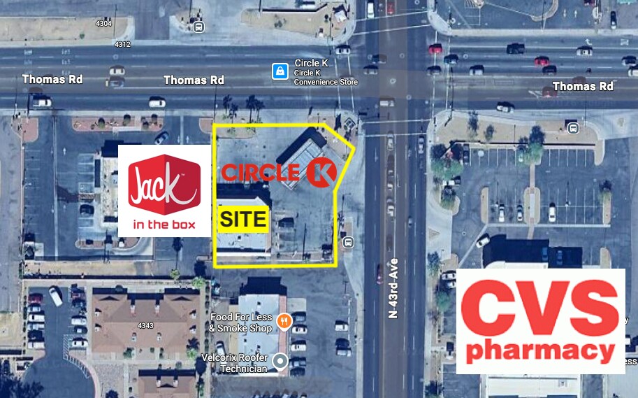 4301 W Thomas Rd, Phoenix, AZ à vendre - Aérien - Image 3 de 7