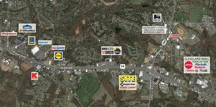 1730 E Dixon Blvd, Shelby, NC - Aérien Vue de la carte - Image1