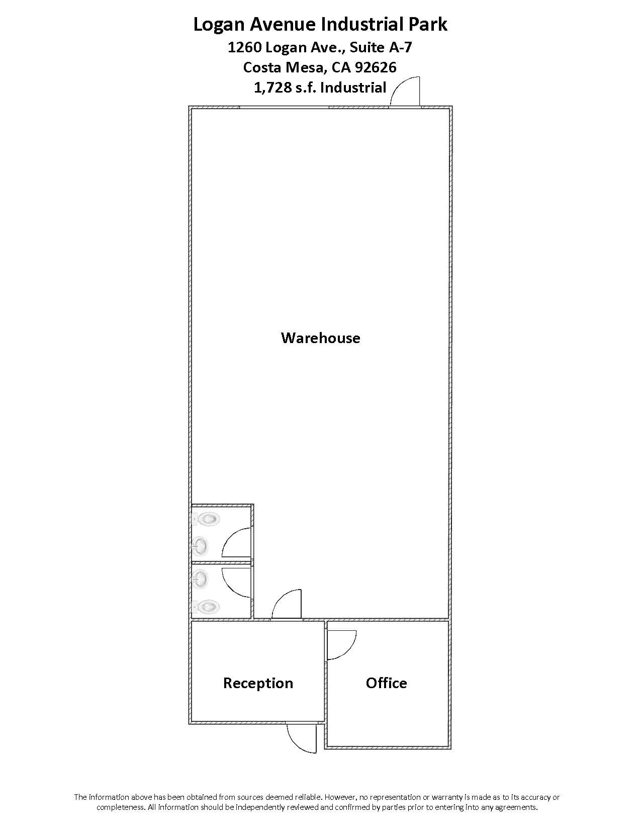 1260 Logan Ave, Costa Mesa, CA for lease Floor Plan- Image 1 of 1