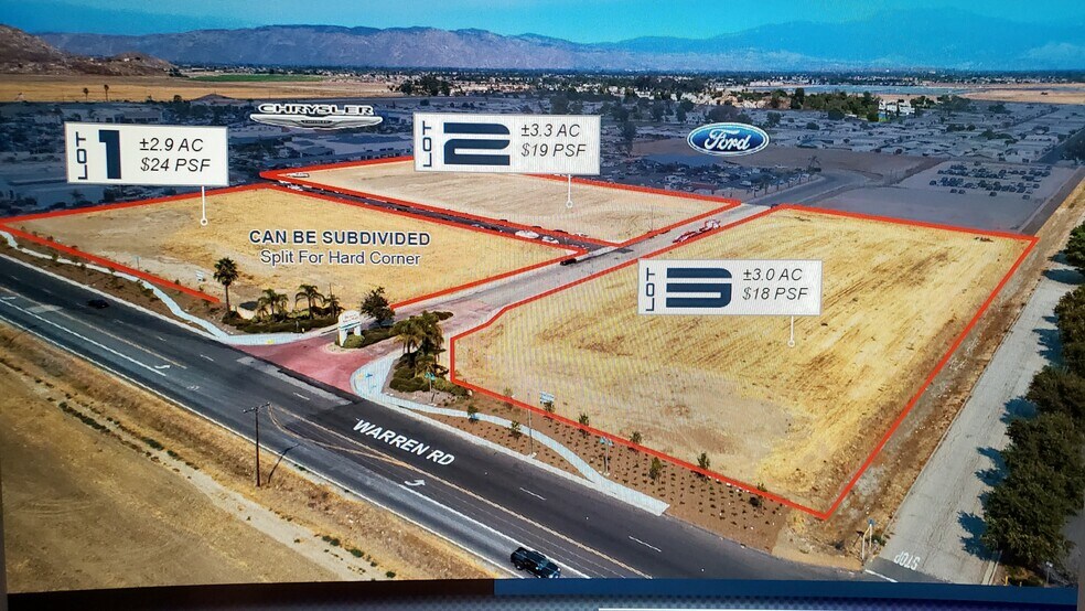 Warren Rd & Auto Mall Dr, Hemet, CA à vendre - Aérien - Image 2 de 7