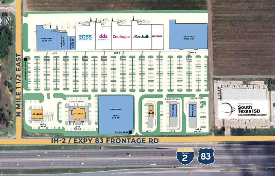 Expy 83 & Mile 1 1/2 East, Mercedes, TX for lease - Building Photo - Image 2 of 5