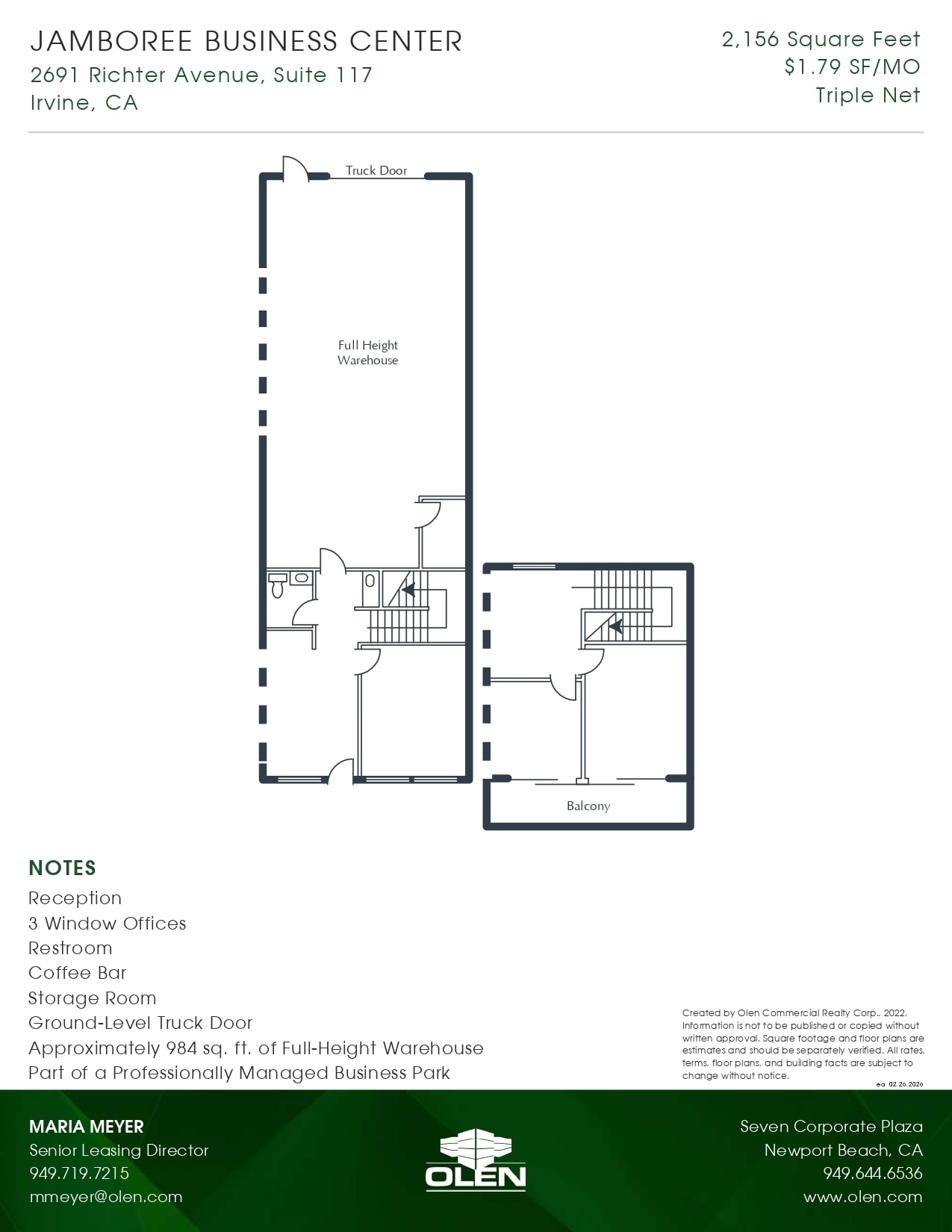 2691 Richter Ave, Irvine, CA for lease Floor Plan- Image 1 of 1