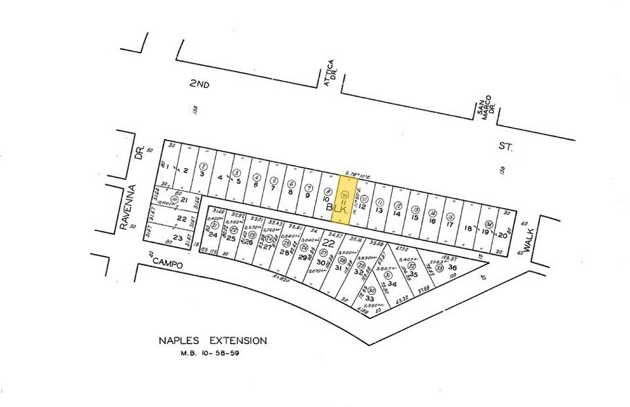 5748-5752 E 2nd St, Long Beach, CA à louer - Plan cadastral - Image 2 de 16