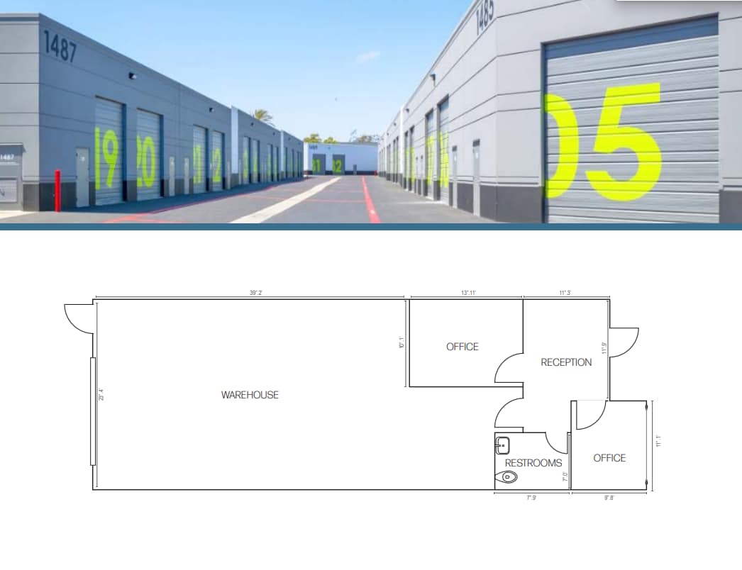 1485 Poinsettia Ave, Vista, CA for lease Floor Plan- Image 1 of 1