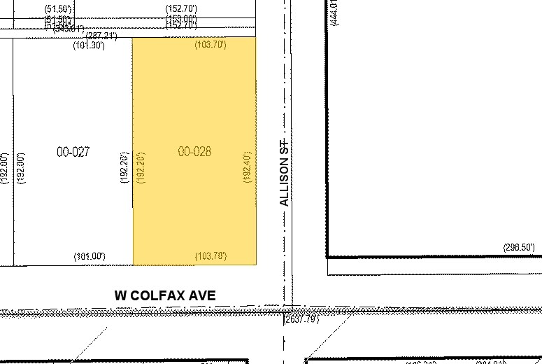 8001-8007 W Colfax Ave, Lakewood, CO à louer - Plan cadastral - Image 2 de 4