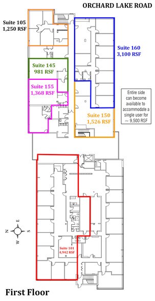 30057 Orchard Lake Rd, Farmington Hills, MI à louer - Plan d’étage - Image 2 de 14