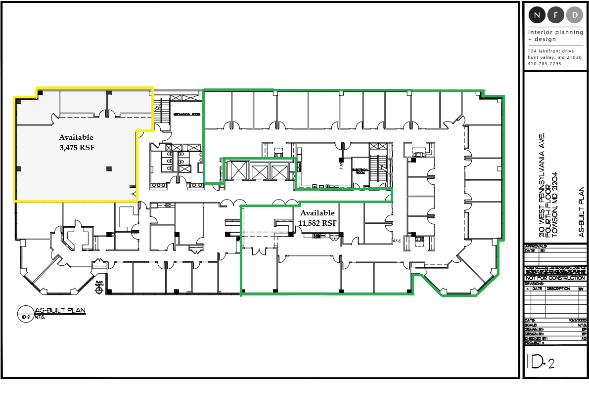 210 W Pennsylvania Ave, Towson, MD à louer Plan d’étage- Image 1 de 1